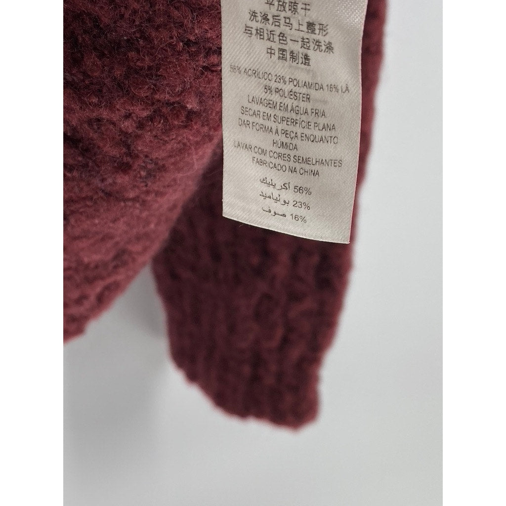 FRENCH CONNECTION Women's Burgundy Knit Pullover Turtleneck Sweater SZ XS