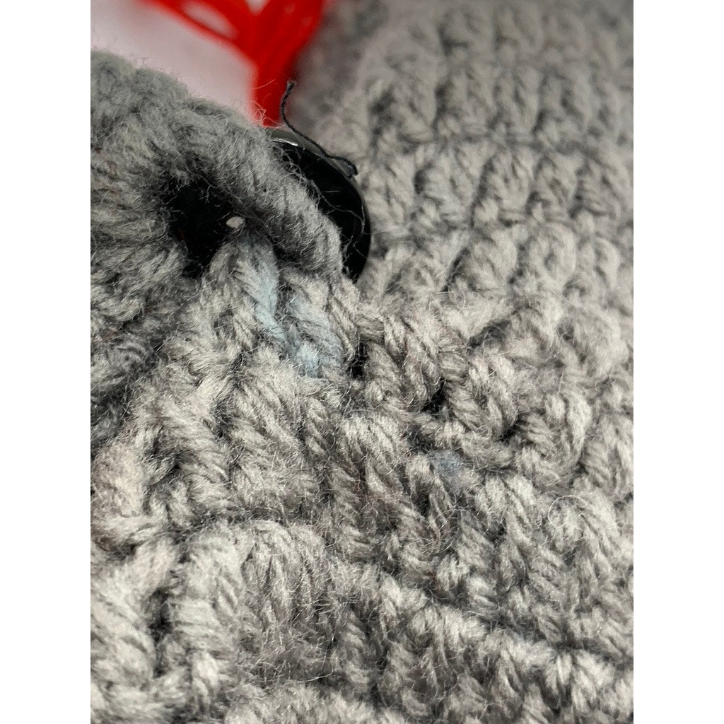 UNBRANDED Gray Crochet Kni Knight Warrior Beanie Hat SZ OS