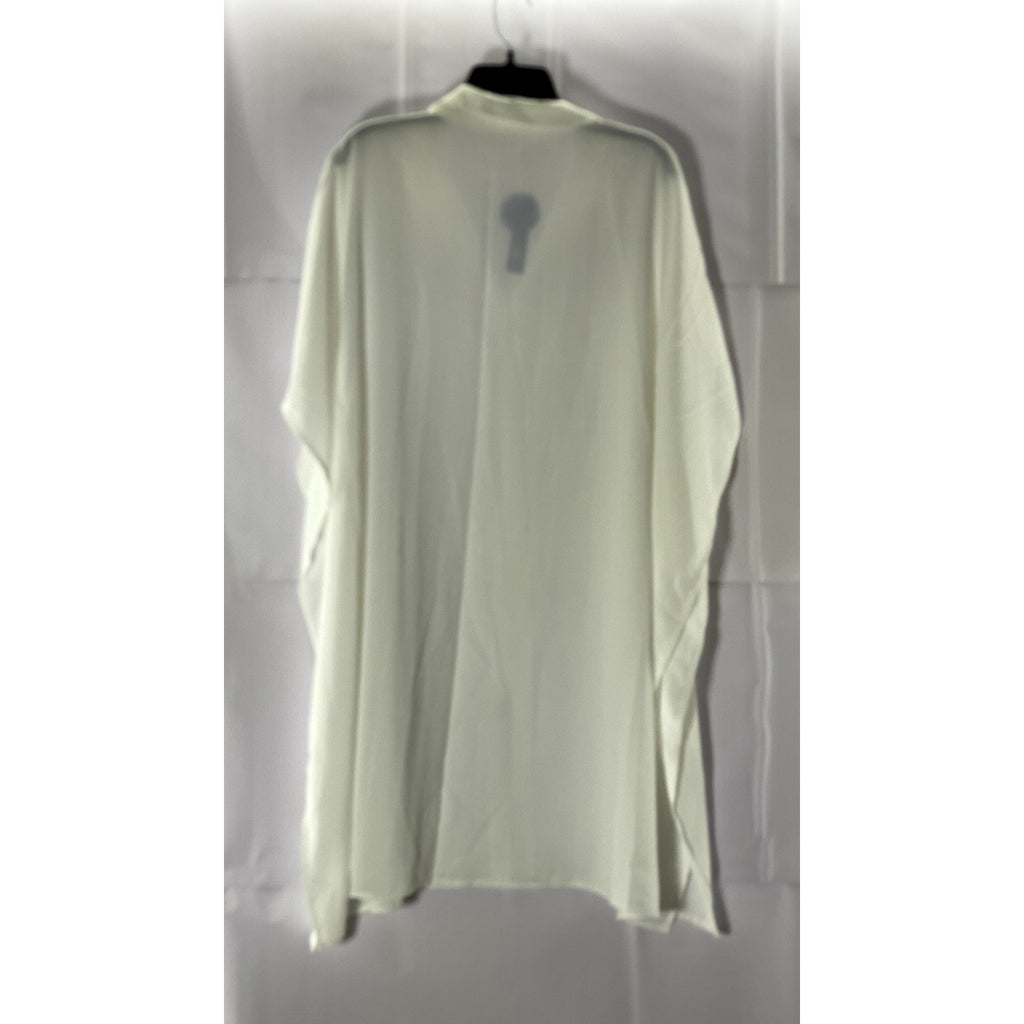CUPSHE Women's Cream Nala Button-Front Short Sleeve Shirt Kimono SZ L