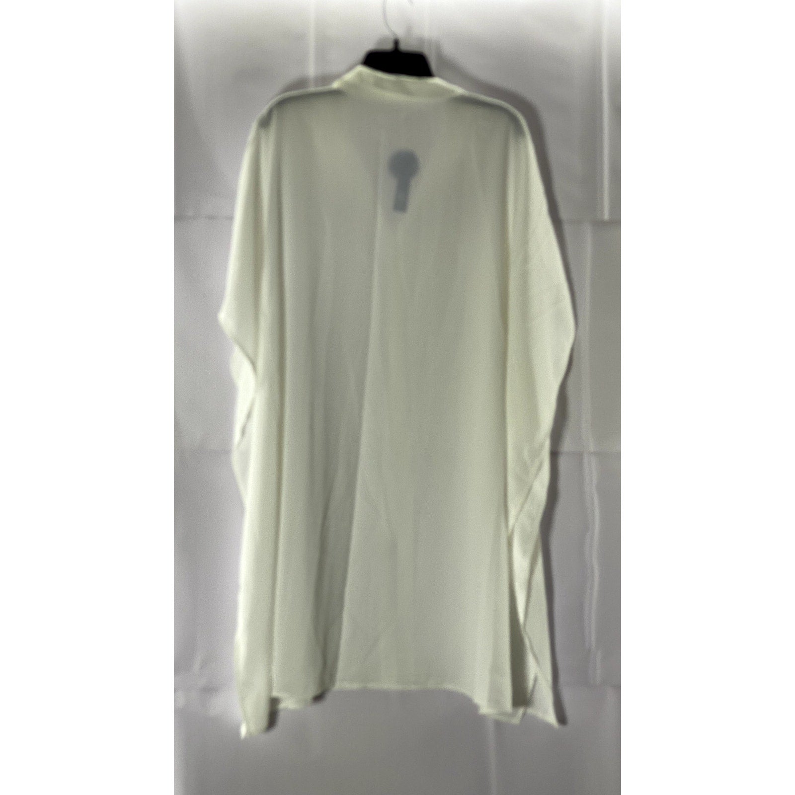CUPSHE Women's Cream Nala Button-Front Short Sleeve Shirt Kimono SZ L