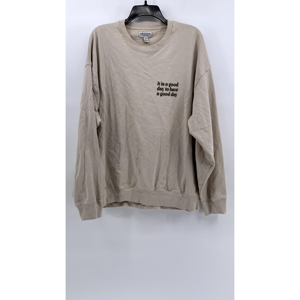 ARIZONA JEAN CO. Unisex Cotton Long Sleeved Tan Crewneck SZ XL