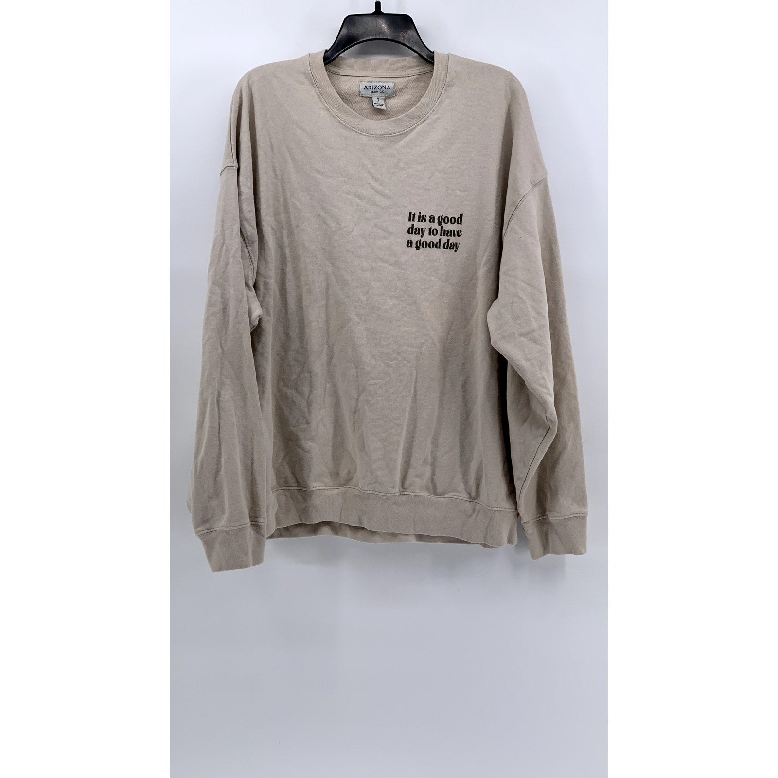 ARIZONA JEAN CO. Unisex Cotton Long Sleeved Tan Crewneck SZ XL
