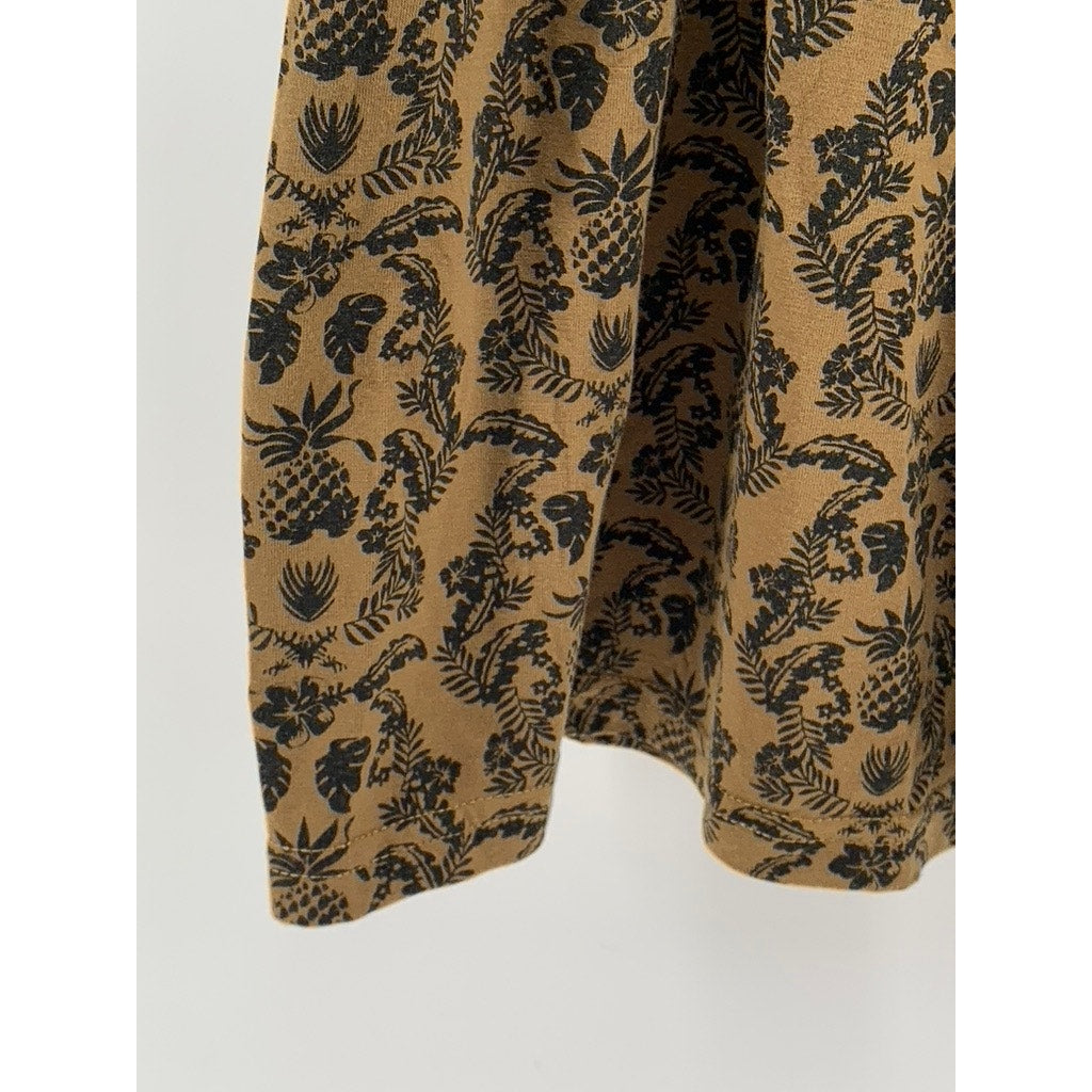 DEUX AILES Women's Print Smocked Strapless A-Line Mini Dress SZ M