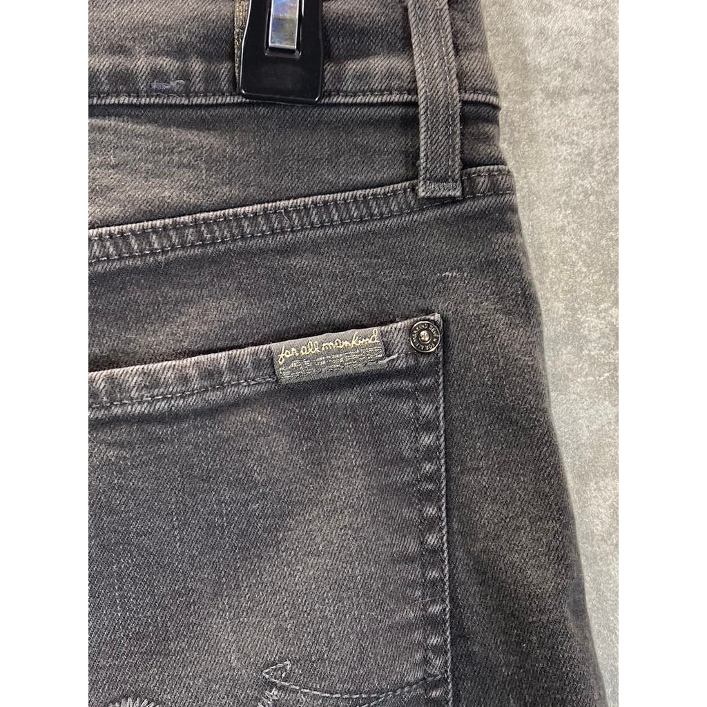 7 FOR ALL MANKIND Men's Black Paxtyn Skinny-Fit Denim Jeans SZ 36