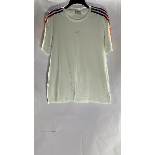 ADIDAS Men's White-Multi Originals California Trefoil 3 Stripes Shirt SZ L