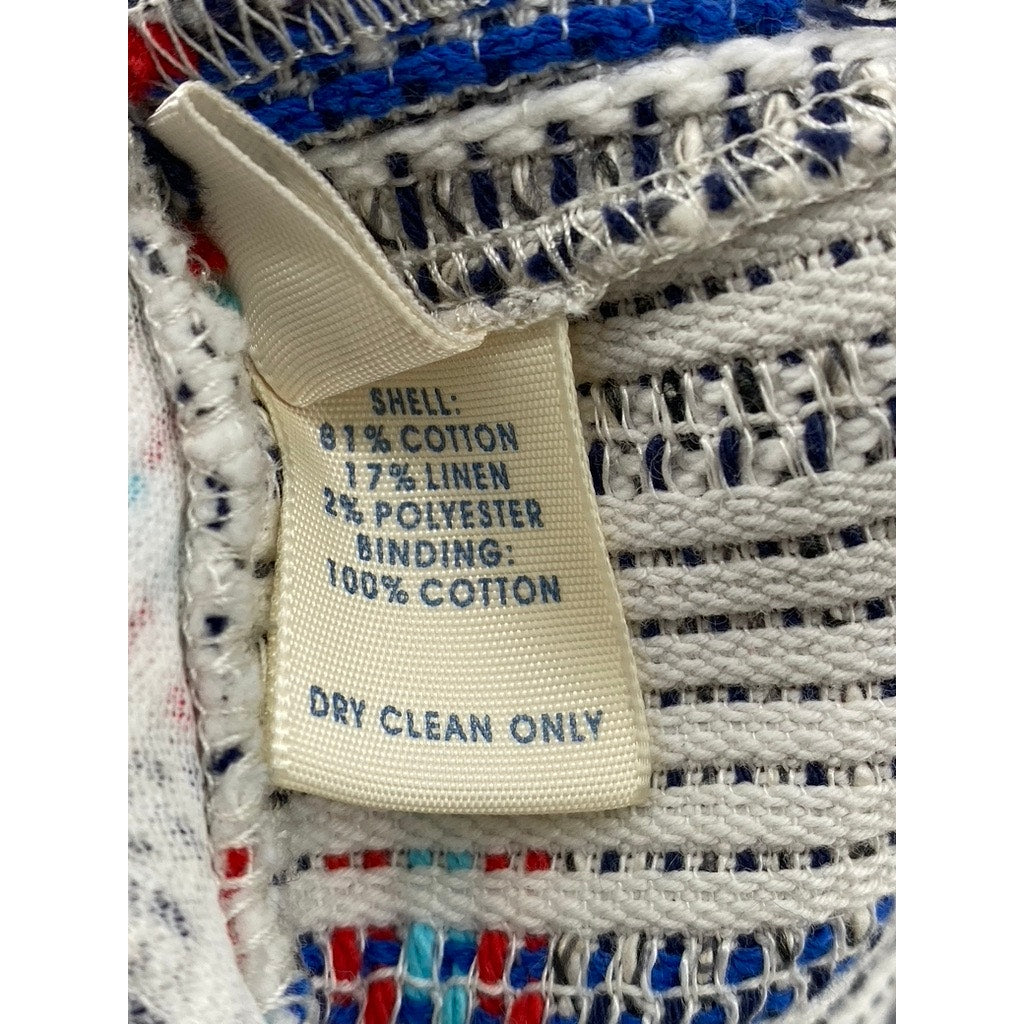 REBECCA MINKOFF Women's Black-Red-Blue Tweed Raw-Hem Shorts SZ 2