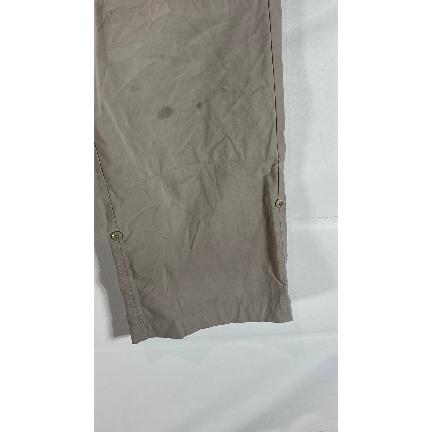 PATAGONIA Women's Tan Mid-Rise Straight-Leg Roll-Tab Cuff Pants SZ 8
