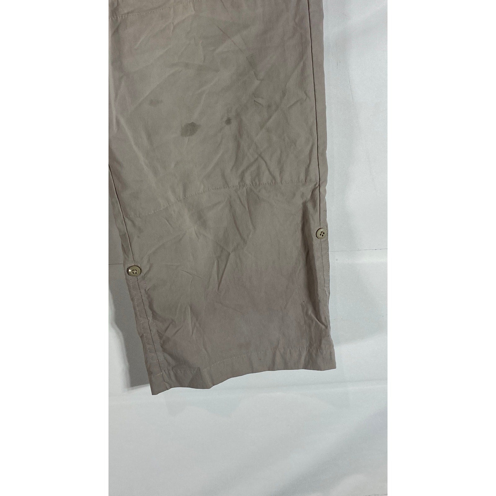 PATAGONIA Women's Tan Mid-Rise Straight-Leg Roll-Tab Cuff Pants SZ 8
