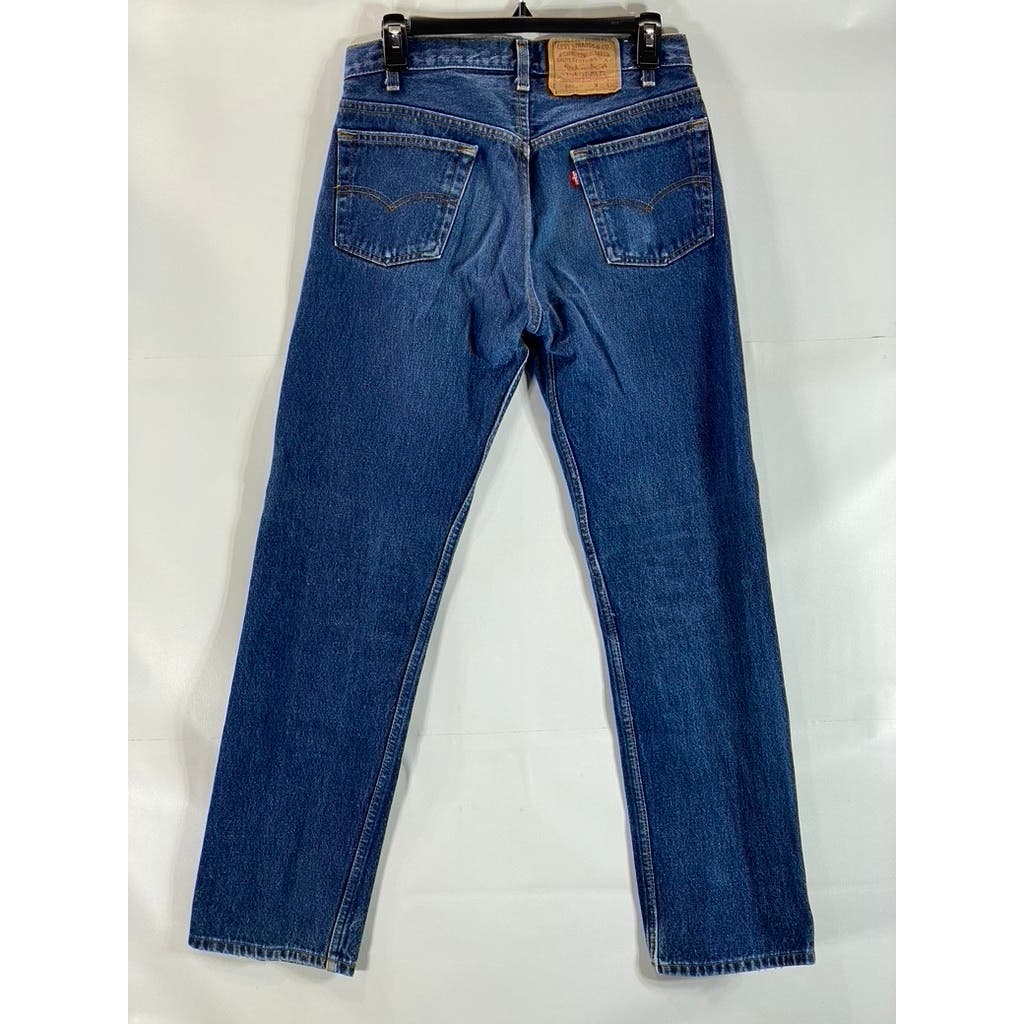 LEVI'S Men's Blue 501 Vintage Straight-Fit Five-Pocket Button-Fly Jeans SZ 31X34