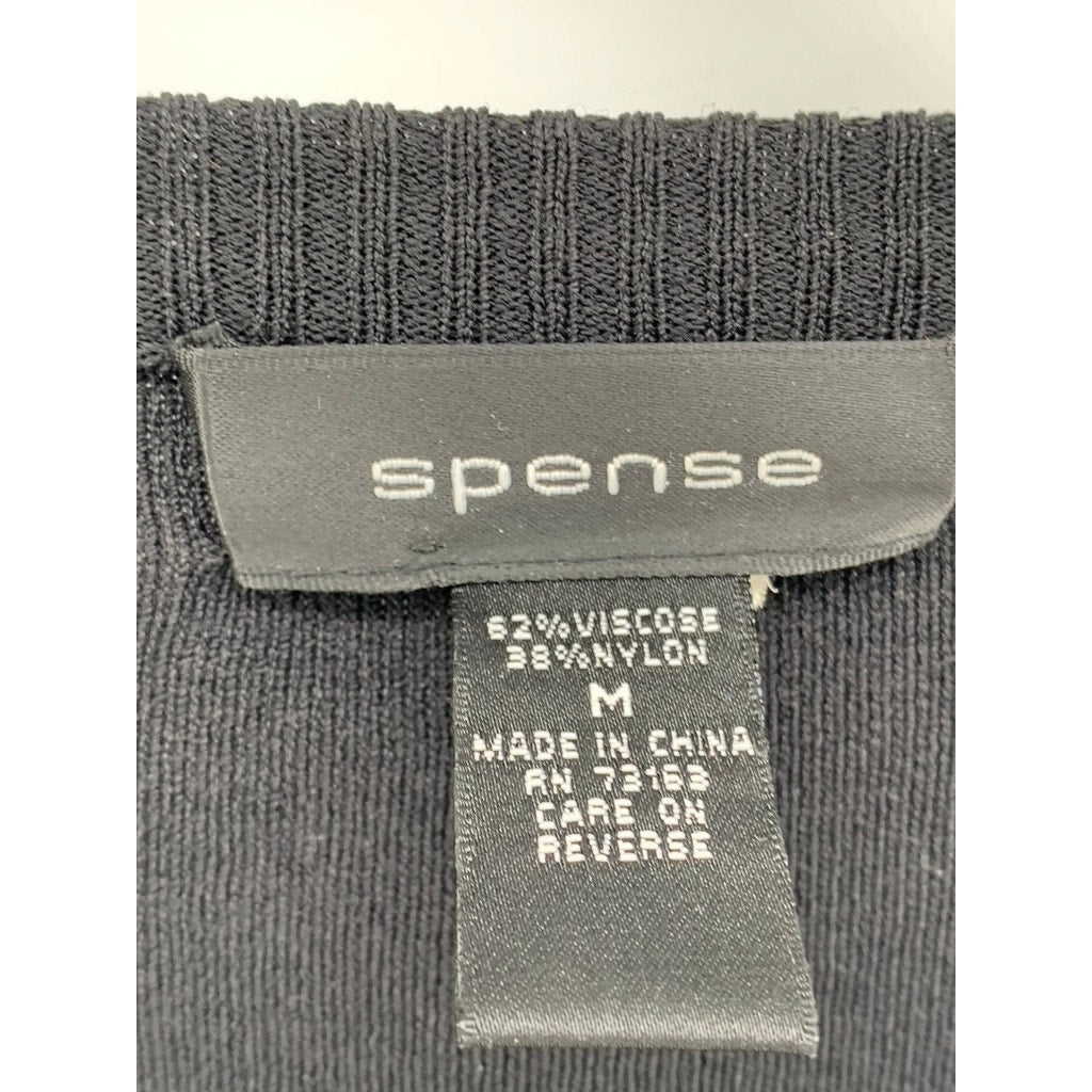 SPENSE Women's Black V-Neck Button-Up Cardigan SZ M