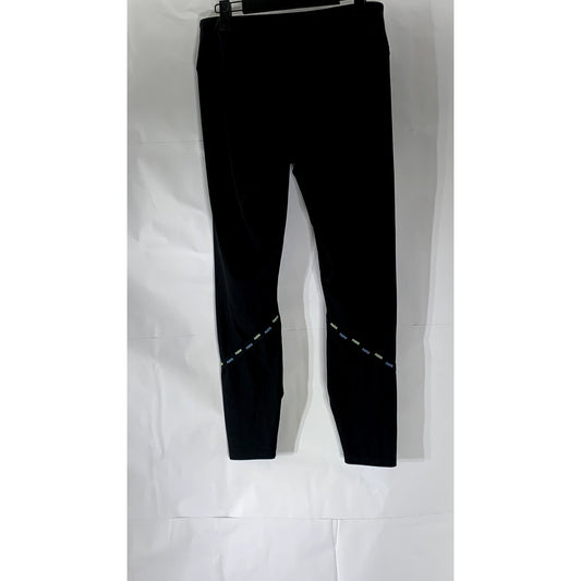 PUMA Women's Black Solid Sculpt Tight Logo High-Waist Leggings SZ M