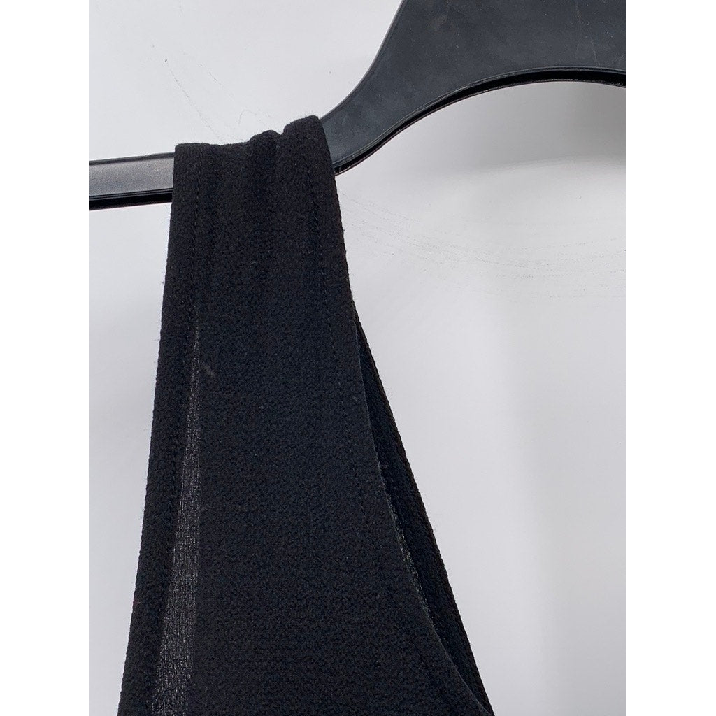 RACHEL RACHEL ROY Women's Black Split V-Neck Tie-Knot Semi-Sheer Tank Top SZ S