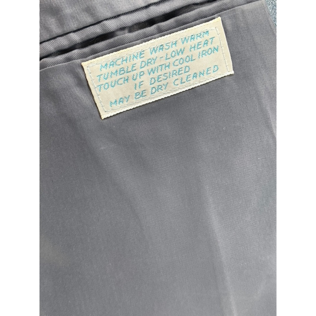 AQUA-SURE Men's Blue Pinstripe Two-Button Regular Fit Blazer SZ L