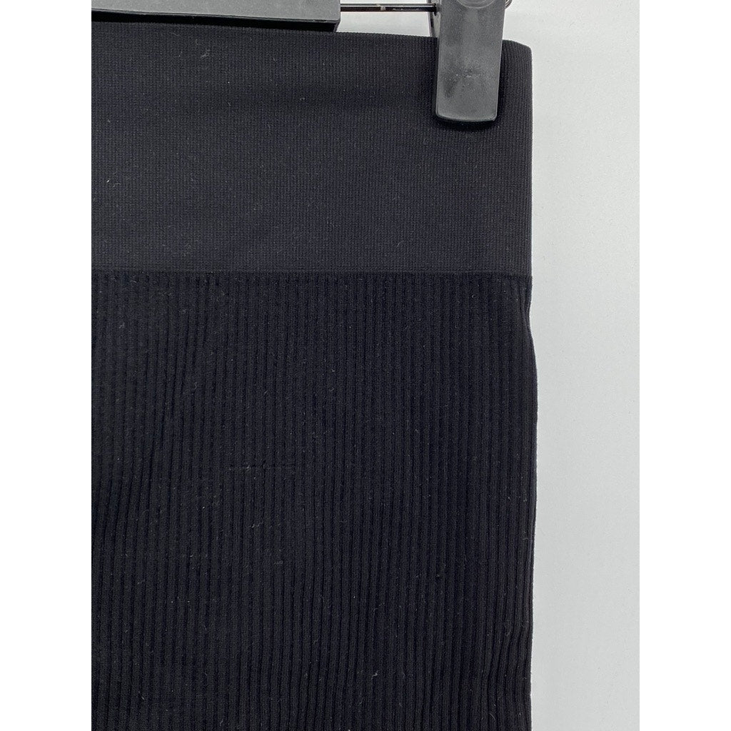 H&M Women's Black Seamless Shaping Ribbed Biker Shorts SZ XS