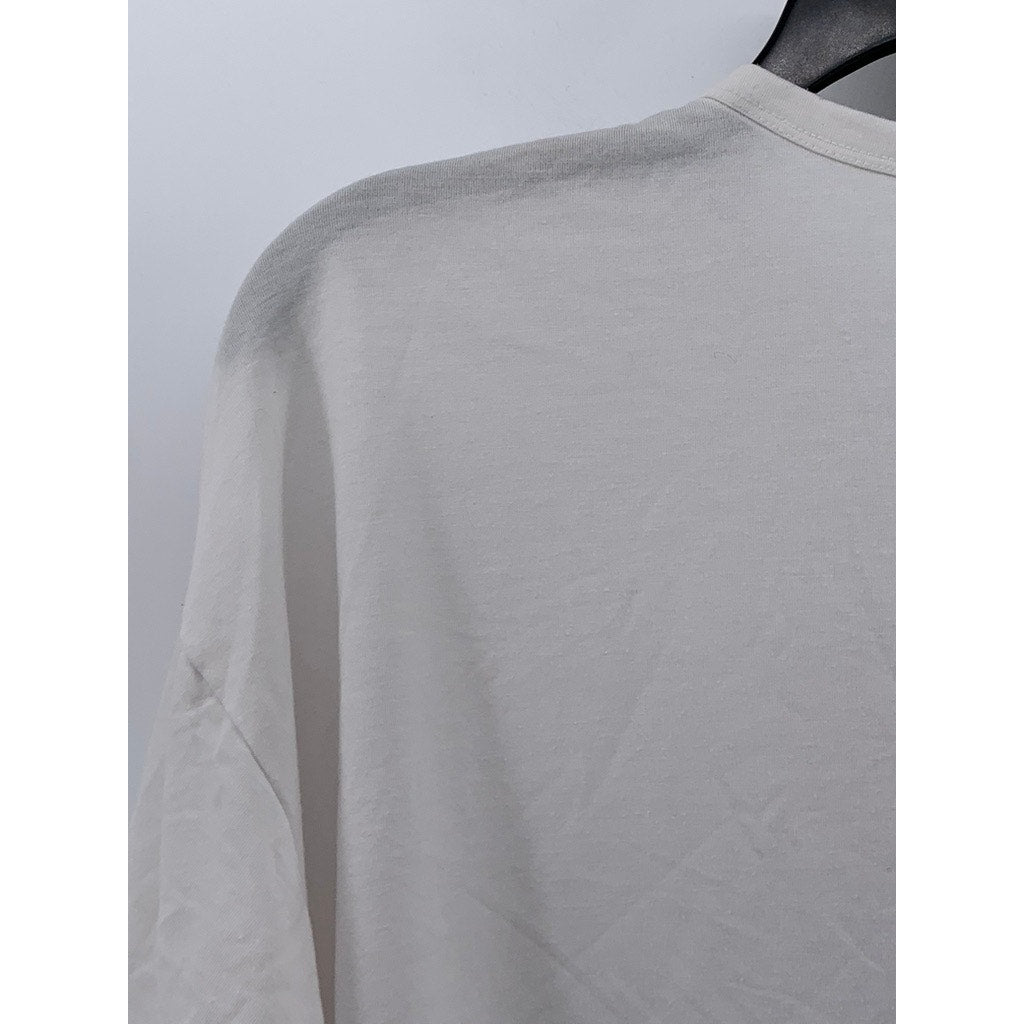 OLD NAVY ACTIVE Women's White Choose Happy Short Sleeve Top SZ S