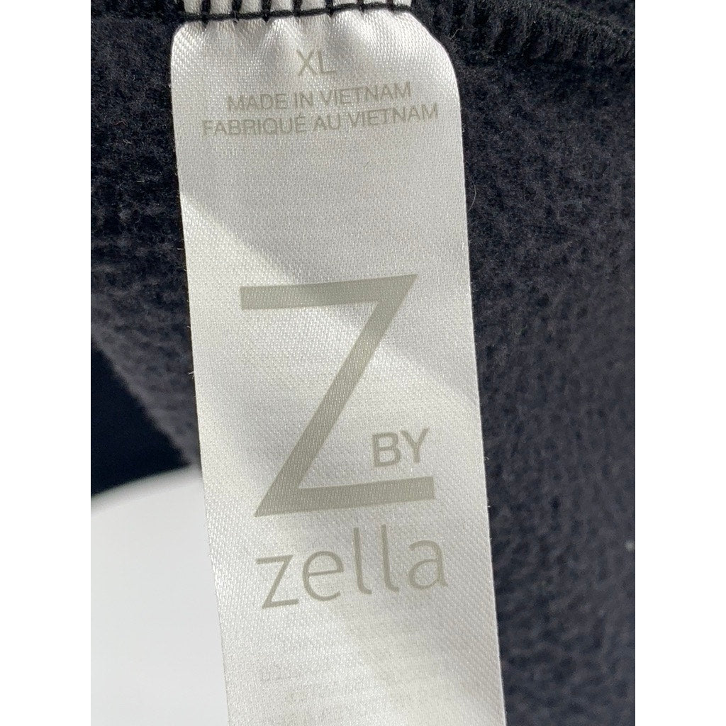 Z BY ZELLA Women's Black Fleece Half-Zip Cozy Sweater SZ XL
