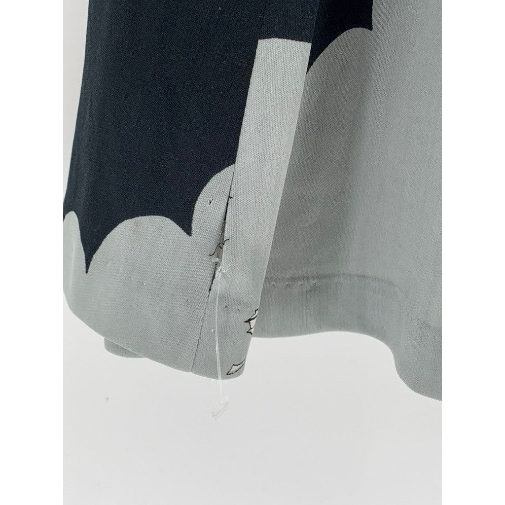 PEARL Women's Black Printed A-line Midi Skirt SZ 28(USS)