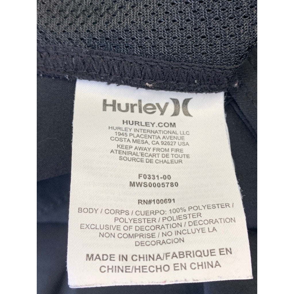 HURLEY Men's Black Hybrid Straight Leg Walking Shorts SZ 32