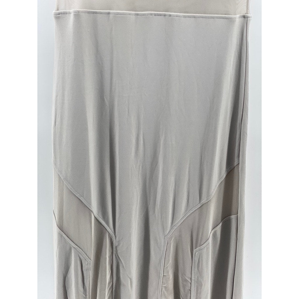 DIVIDED BY H&M Women's Gray Mesh Sleeveless Crewneck Maxi Bodycon Dress SZ S