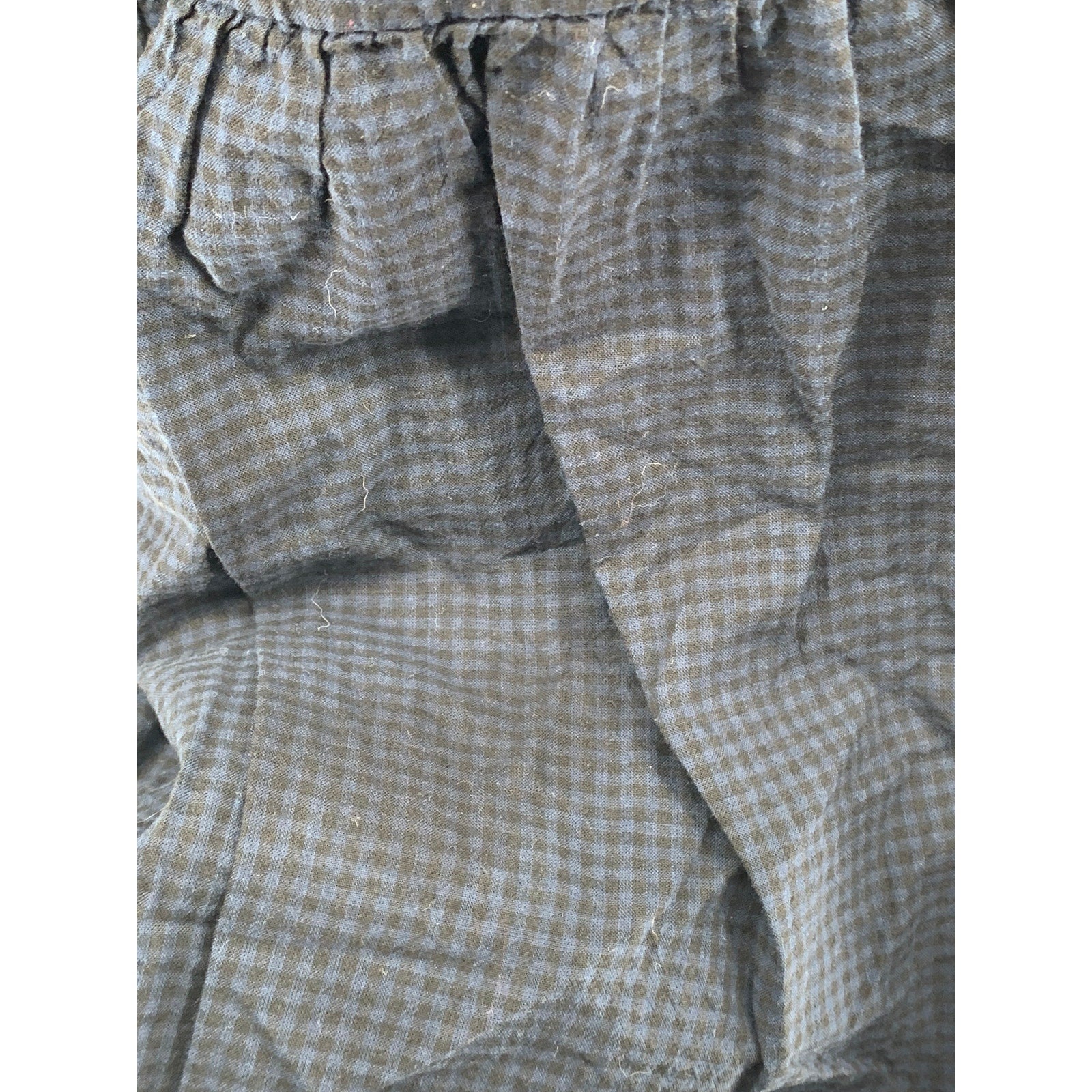 UNIQLO Women's Navy-Black Gingham Split Tie-Neck Sleeveless Belted Dress SZ XS