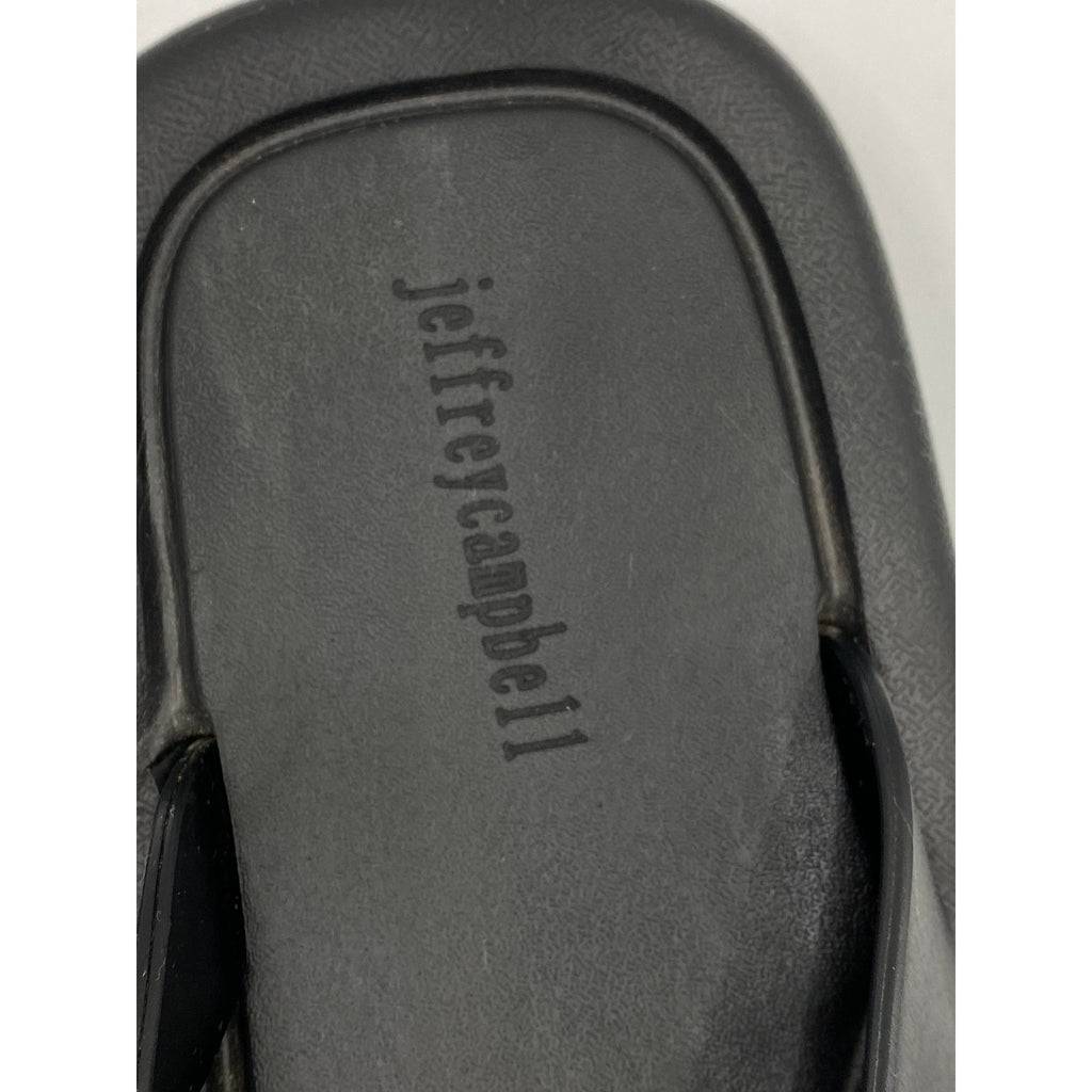 JEFFREY CAMPBELL Women's Black Darcie Platform Flip-Flop Sandals SZ 8