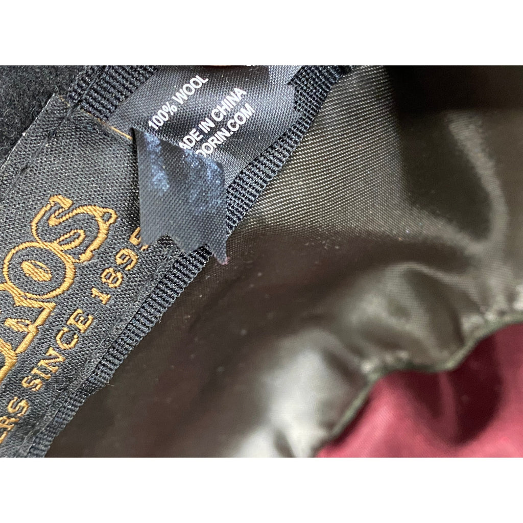 GOORIN BROS. Women's Black Wool Feather Derby Fedora Bowler Hat SZ M