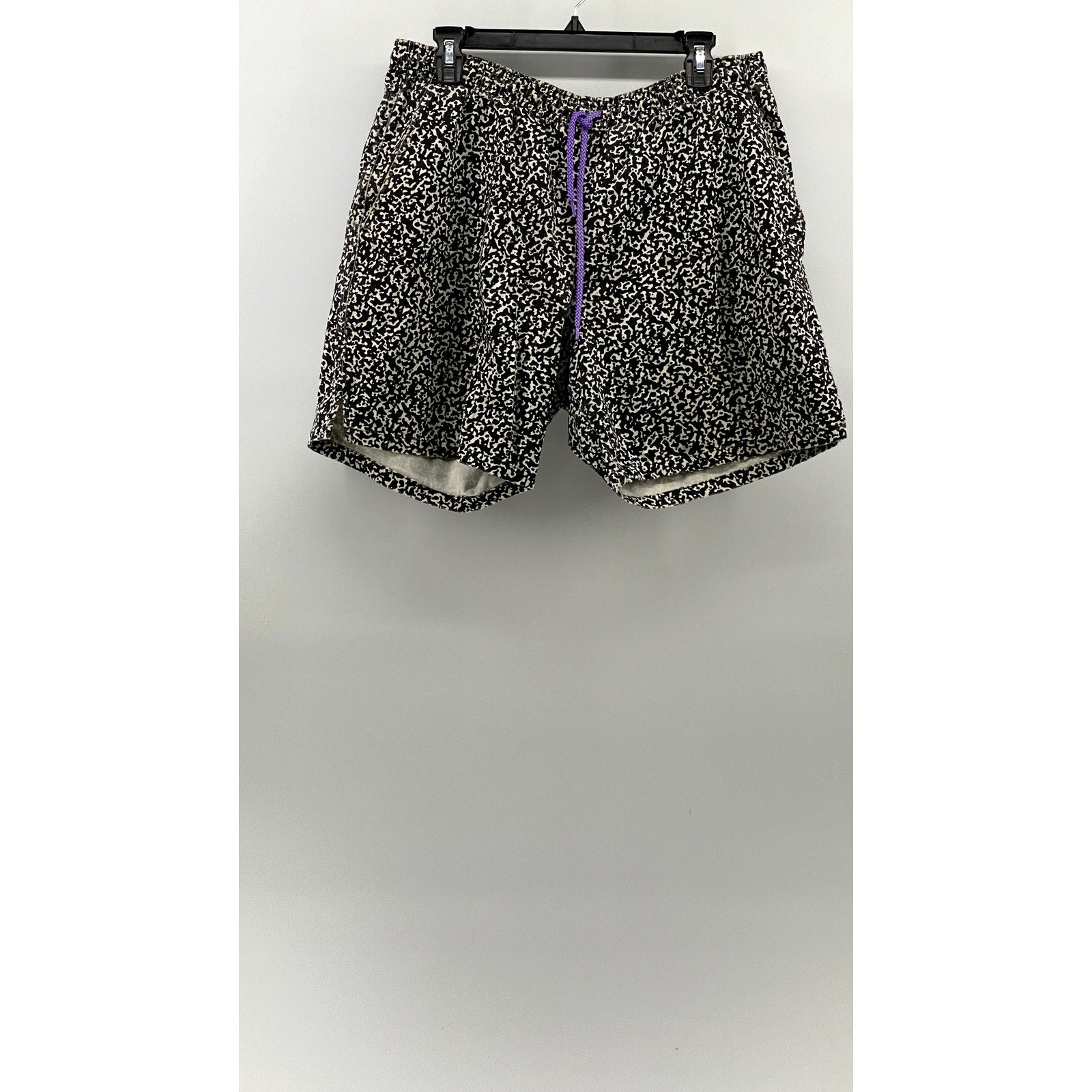 NATHALIE DU PASQUIER For American Apparel Women's Black-White Printed Short SZ S