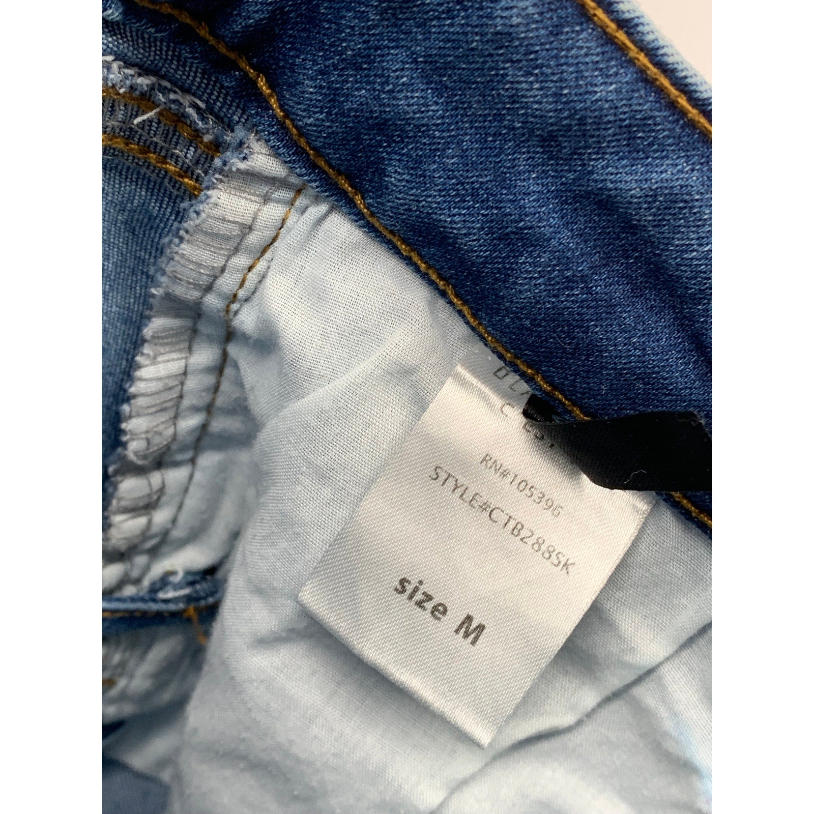BLACK LABEL C'EST TOI Women's Blue Denim Frayed Lace-Up Straight Mini Skirt SZ M