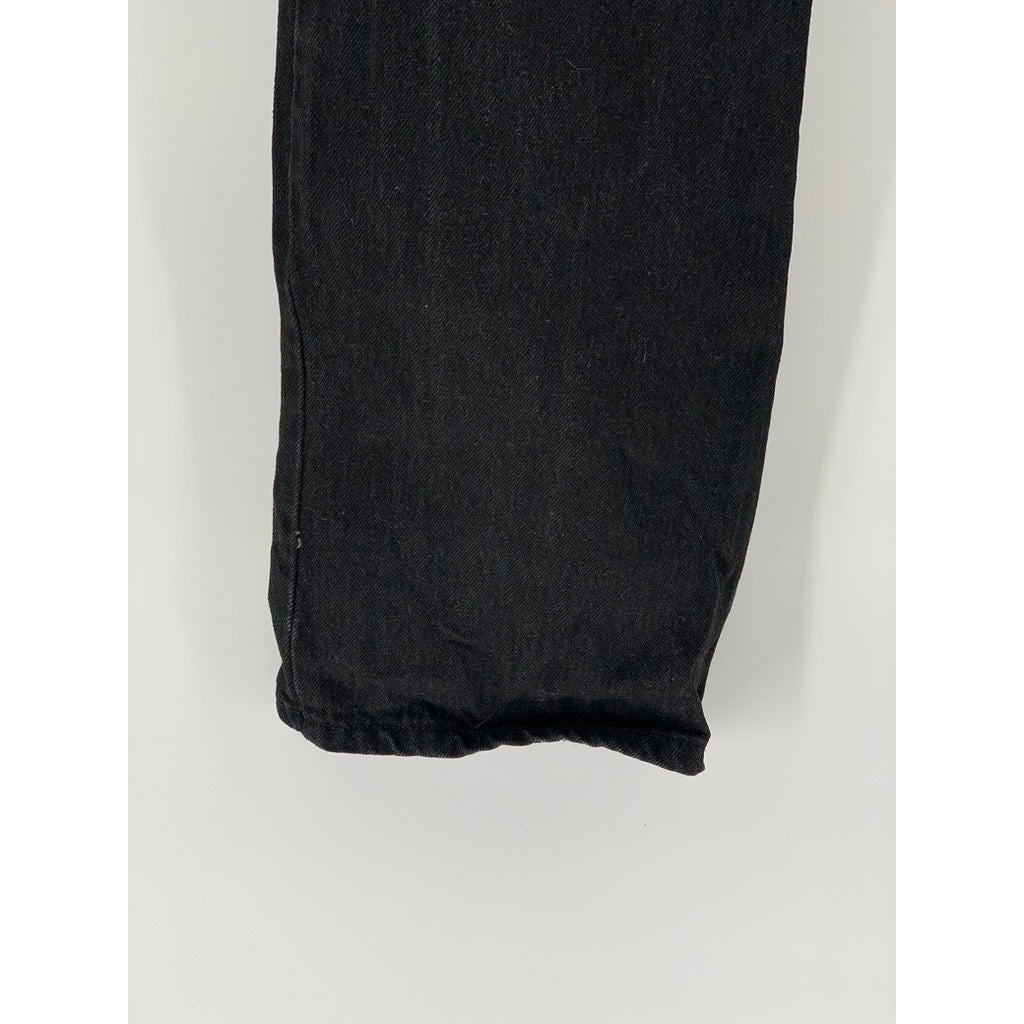 ZARA Men's Black Denim Straight-Leg Regular-Fit Five Pocket Jeans SZ 29