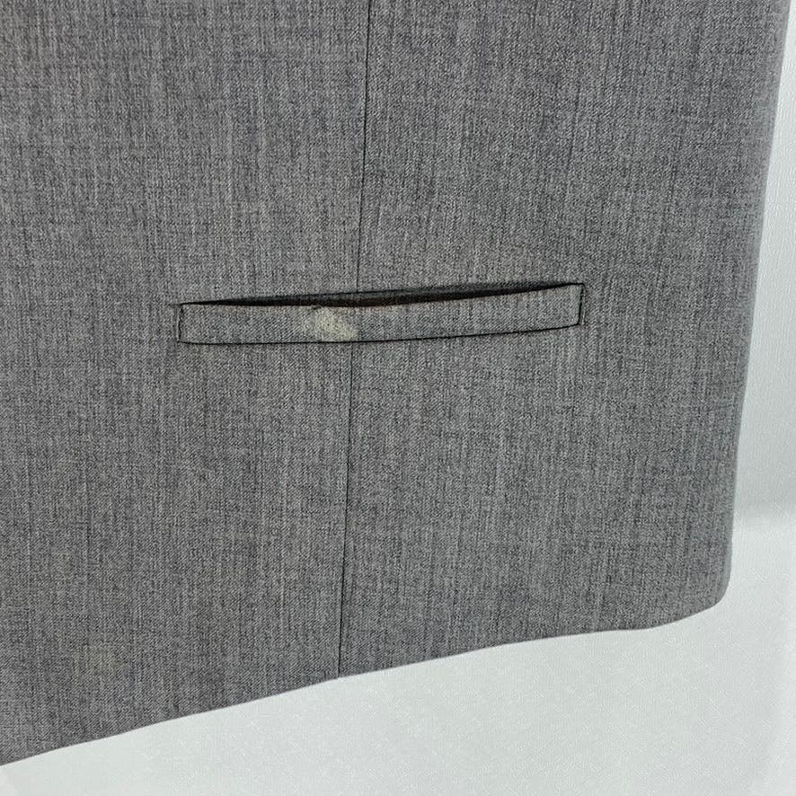 BAR III Men's Charcoal Grey Extra Slim Wool Sharkskin Suit Vest SZ 42R