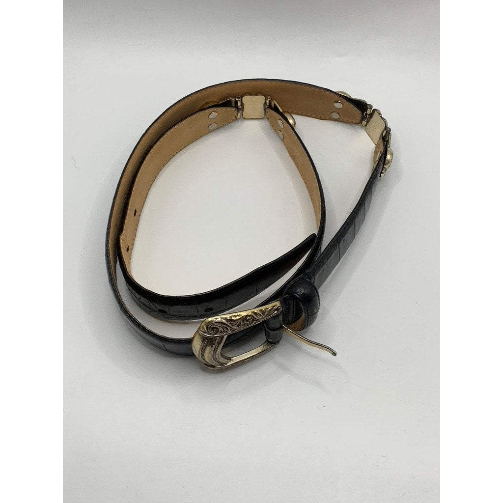 FOSSIL Women's Black Genuine Leather Hardware Belt SZ L