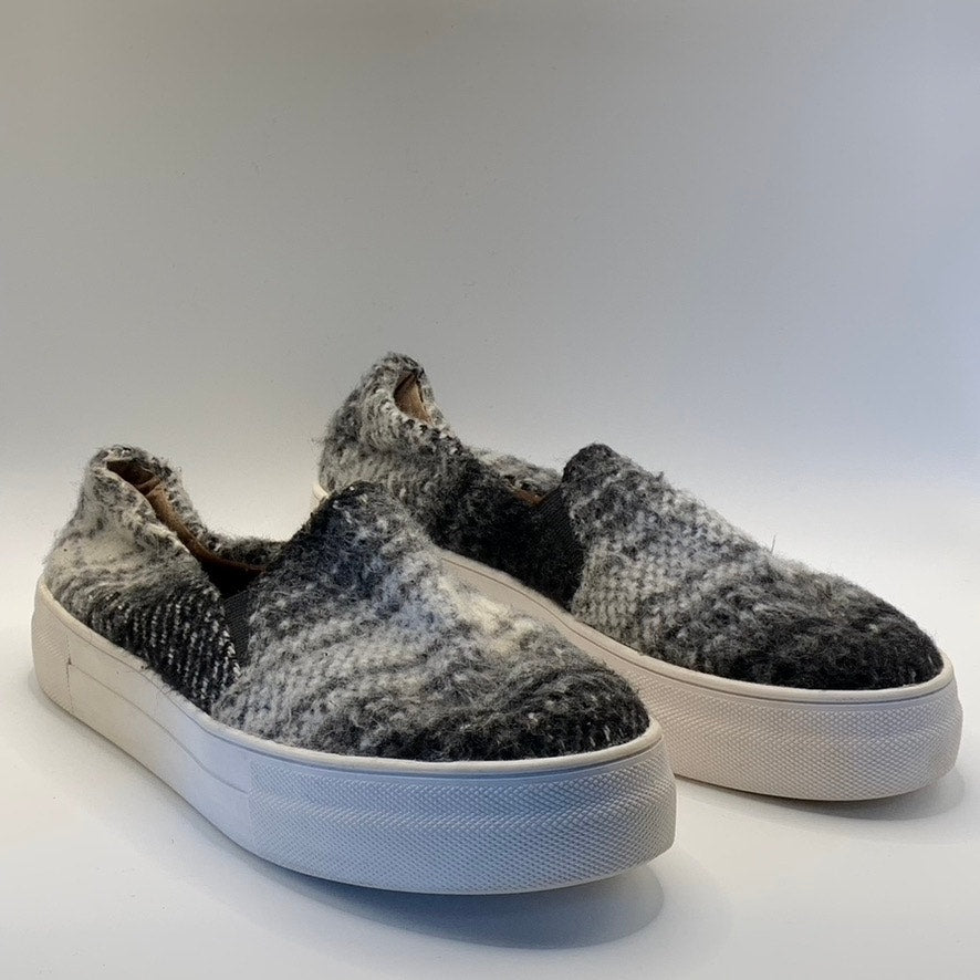 CASLON Women's Black/White Knit Slip-on Platform Sneakers SZ 7.5