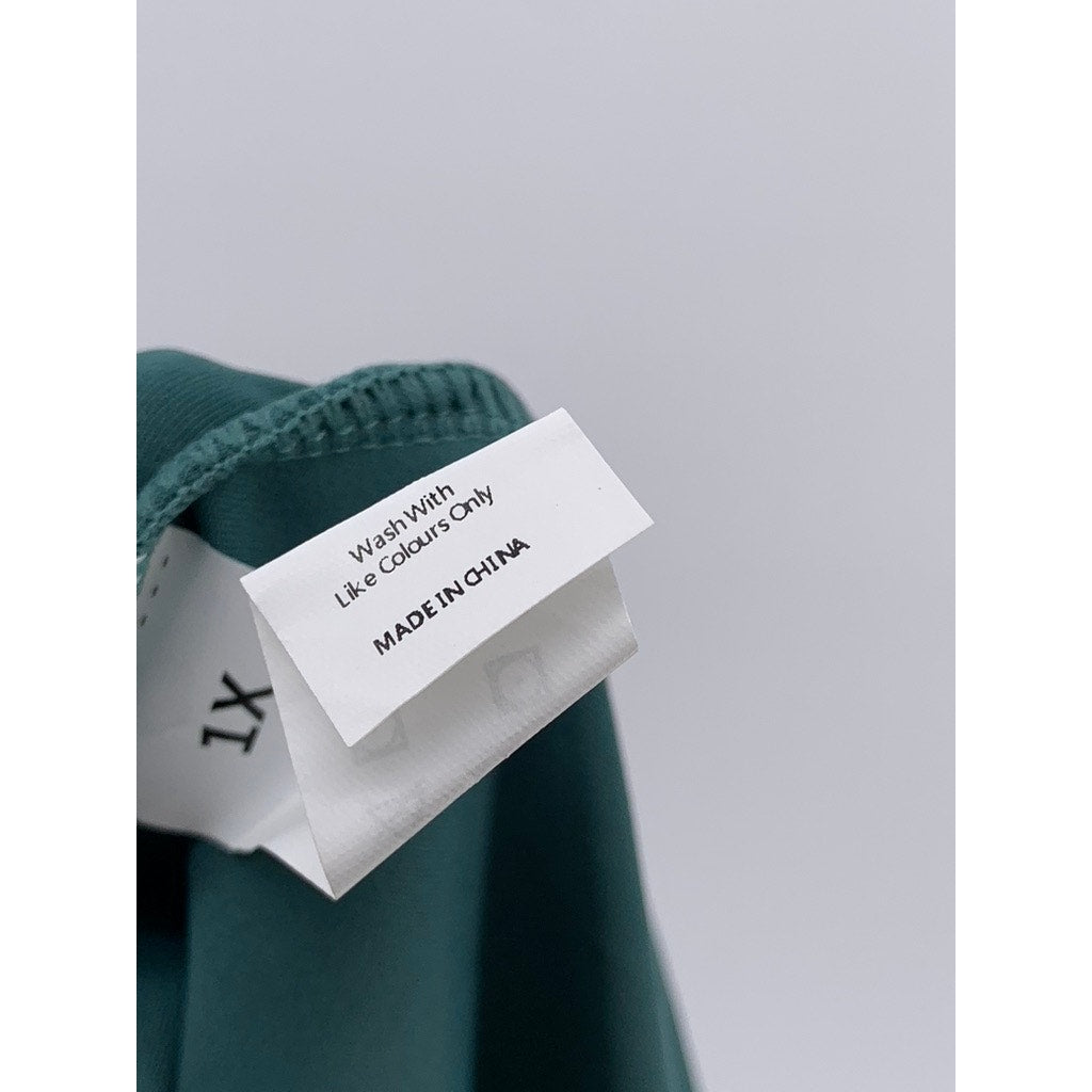 UNBRANDED Women's Plus Green Racerback Maxi Dress SZ 1X