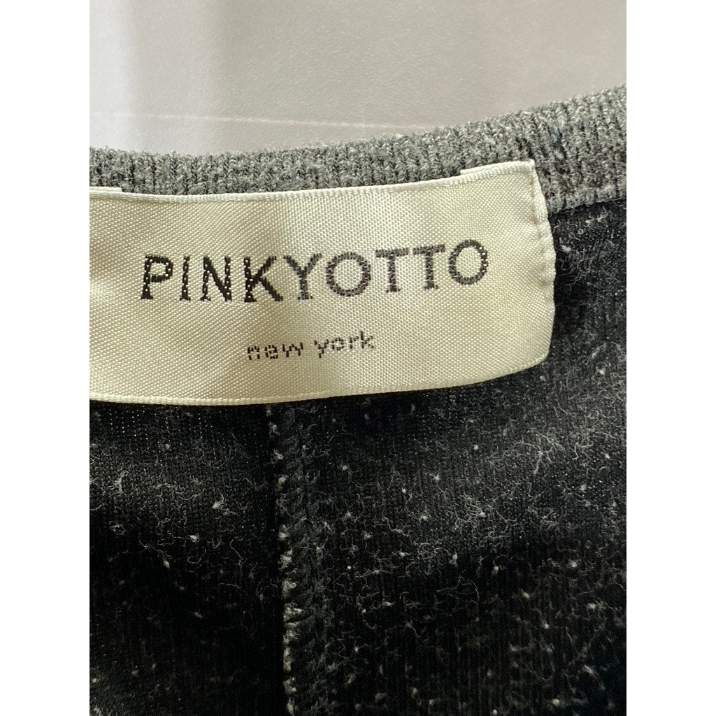 PINKYOTTO Women’s Dark Gray Spaghetti Strap Relaxed Fit Cropped Jumpsuit SZ OS