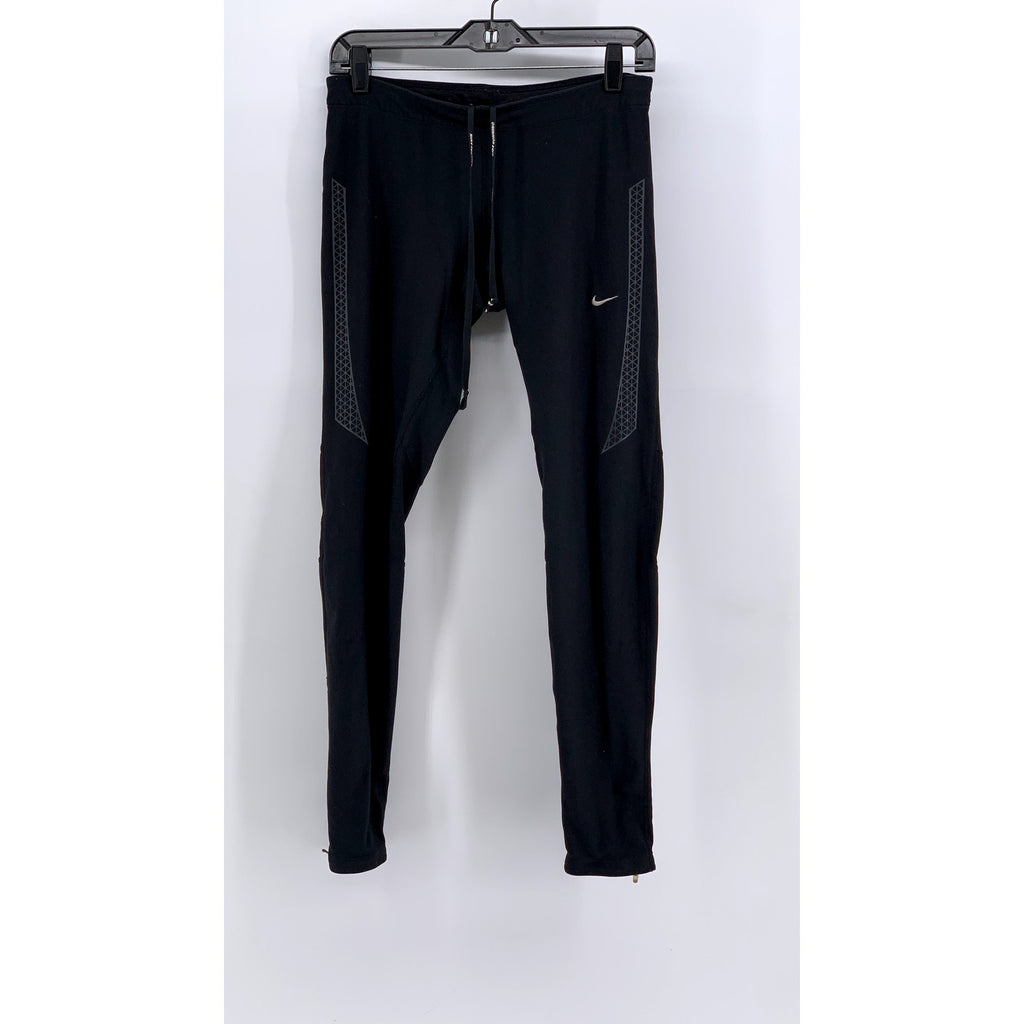 NIKE Women's Black Dri-Fit Zipper-Hem Running Leggings SZ M