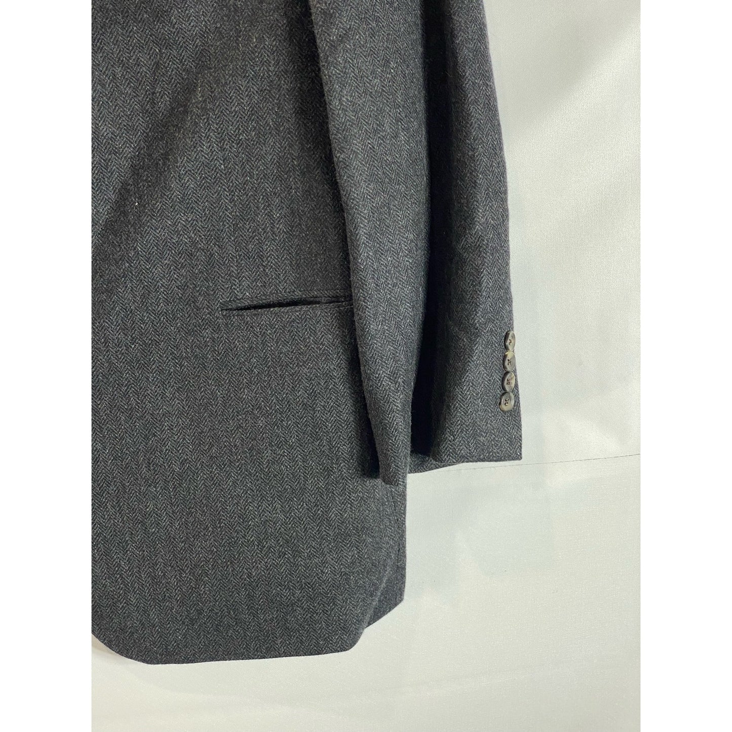 JACK VICTOR Men's Charcoal Wool Super 110's Two-Button Loreto Blazer SZ 48R