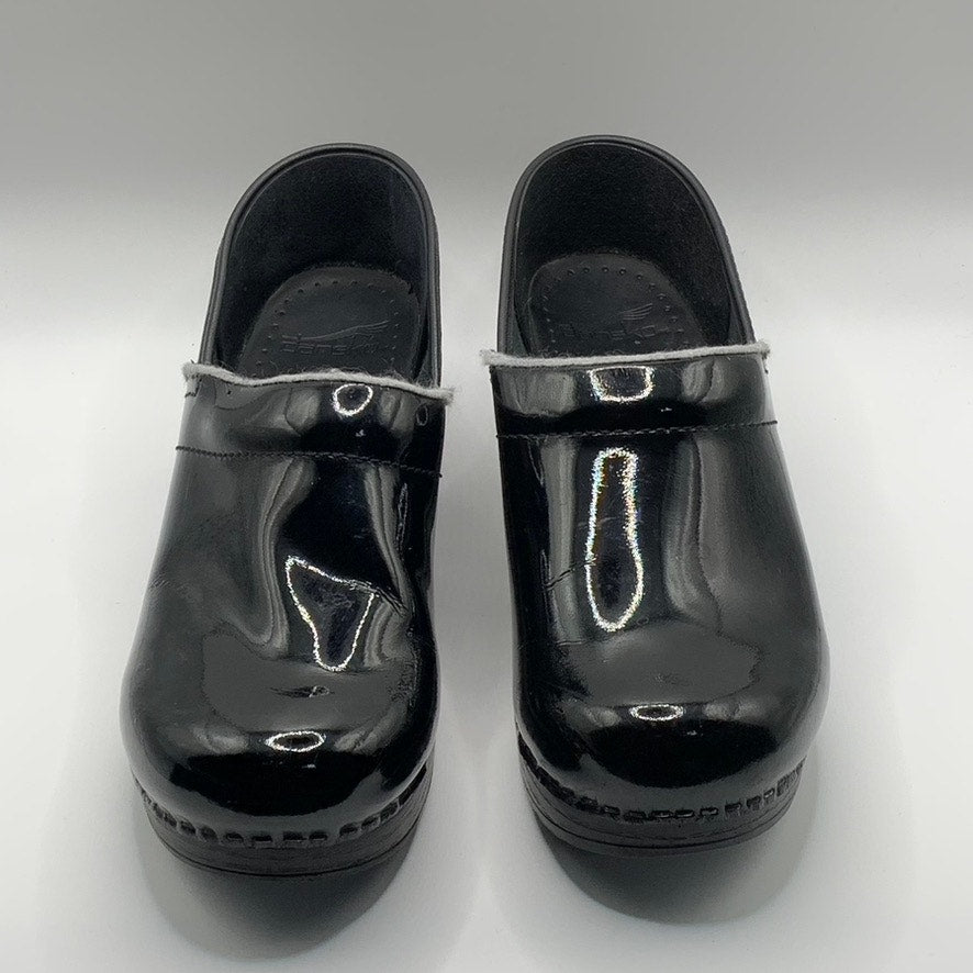 DANSKO Women's Black Patent Leather Anti Fatigue Professional Clog SZ US 7.5-8