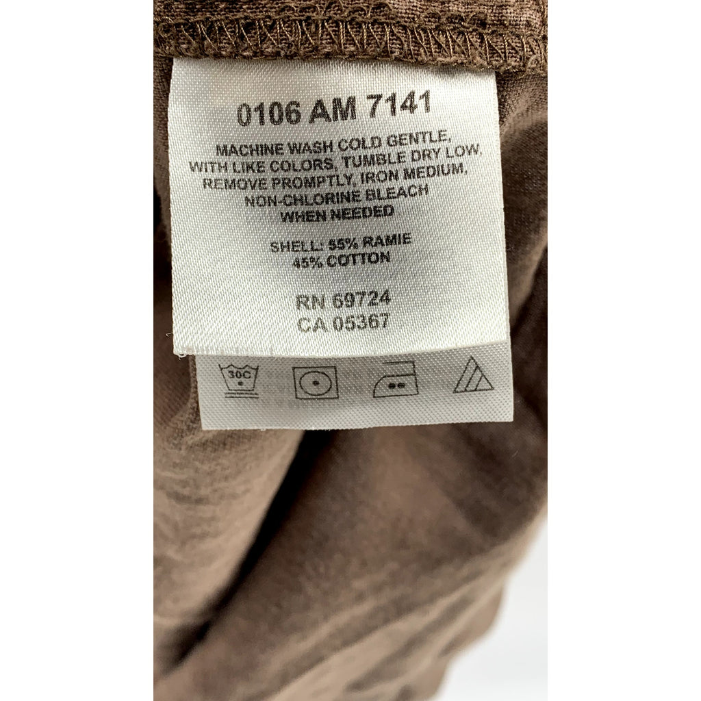 COLUMBIA Men's Brown Regular-Fit Button-Up Short Sleeve Shirt SZ XL