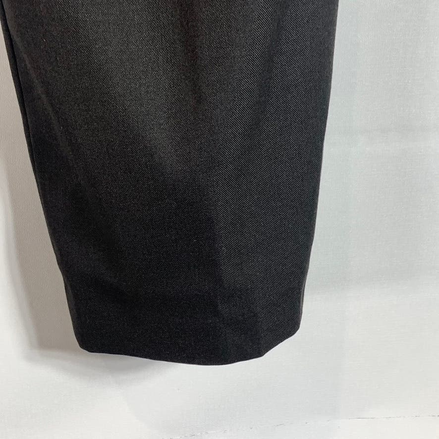 PERRY ELLIS PORTFOLIO Men's Black Solid Folio-Flex Flat-Front Dress Pant SZ36x30