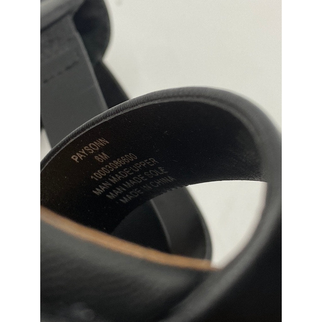 STYLE & CO. Women’s Black Faux-Leather Paysonn  Criss-Cross Open-Toe Heels SZ 6