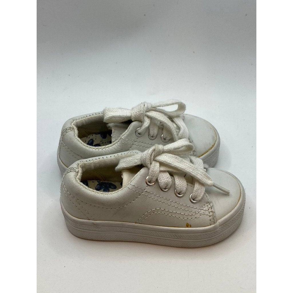 SMARTFIT Infant White Casual Lace-Up Round-Toe Skid Resistant Sneakers SZ 6