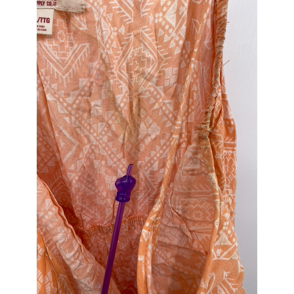 MOSSIMO SUPLY CO. Women's Orange-Purple Ombre Printed Romper SZ 2XL