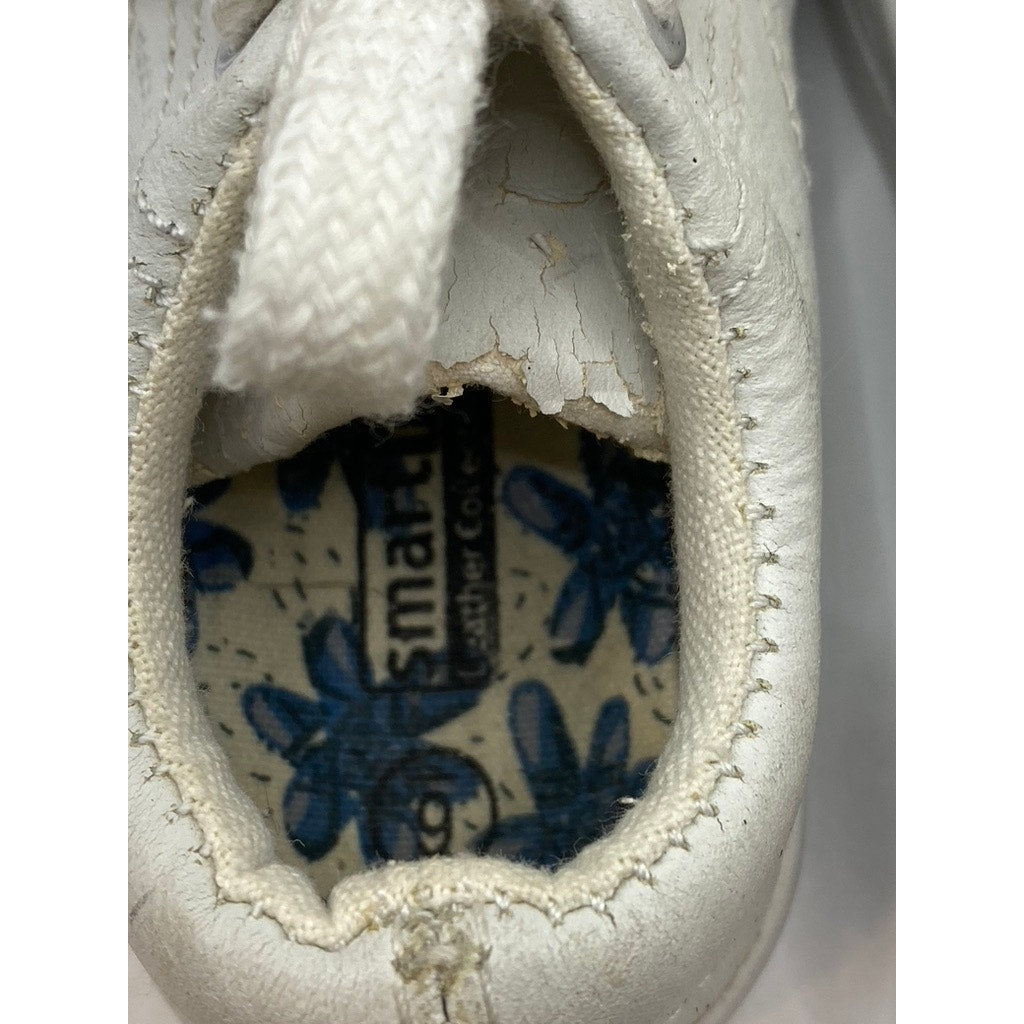 SMARTFIT Infant White Casual Lace-Up Round-Toe Skid Resistant Sneakers SZ 6