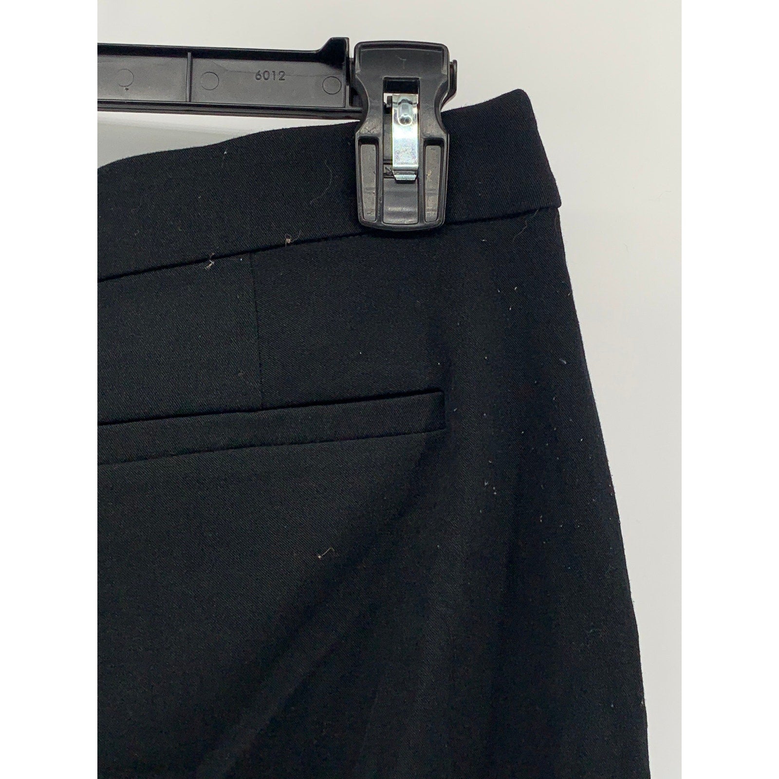 ALFANI Women's Black Solid Mid-Rise Straight-Leg Short Dress Pant SZ 4S