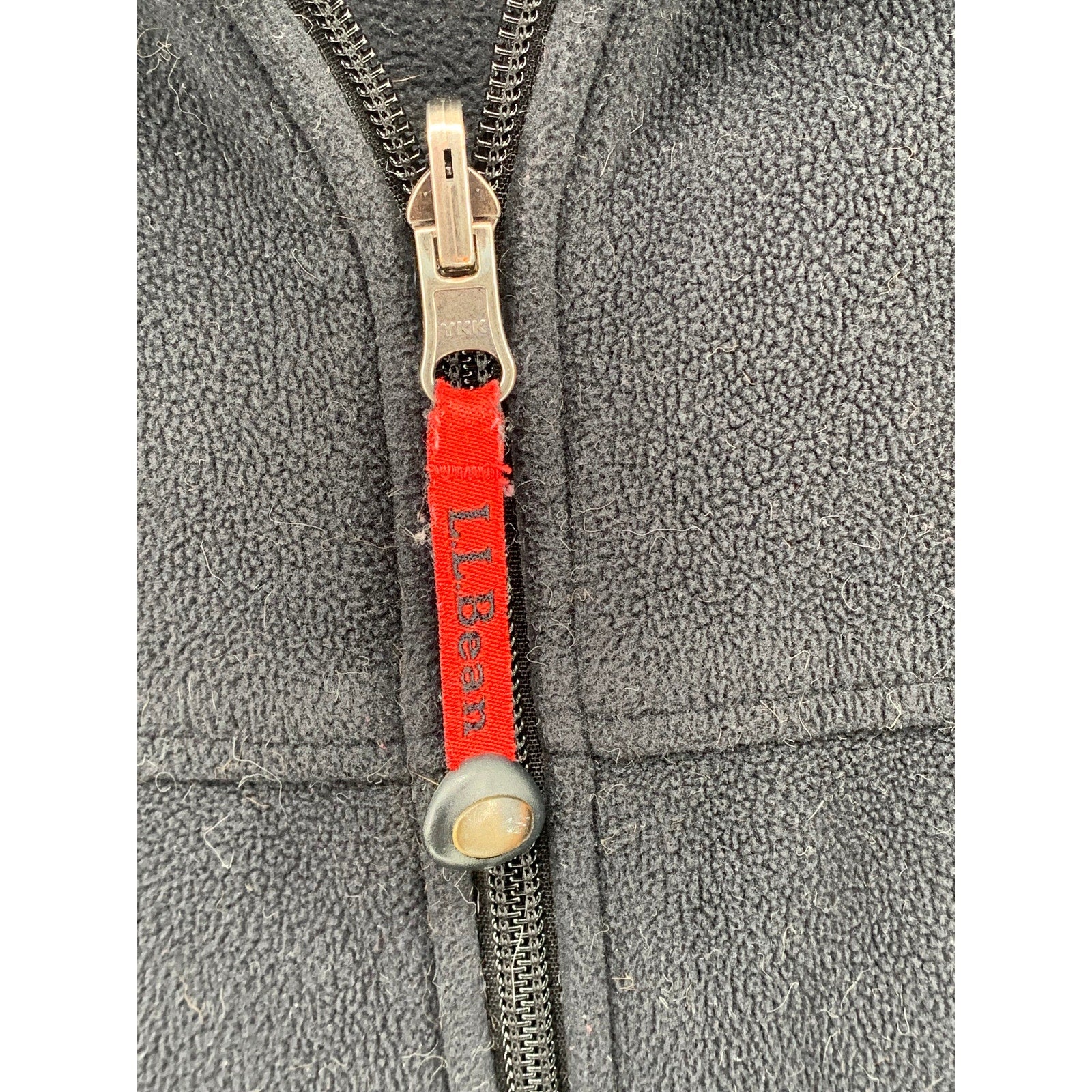 L.L. BEAN Men’s Vintage 90's Black Fleece Long Sleeve Zip-Up Sweater SZ L