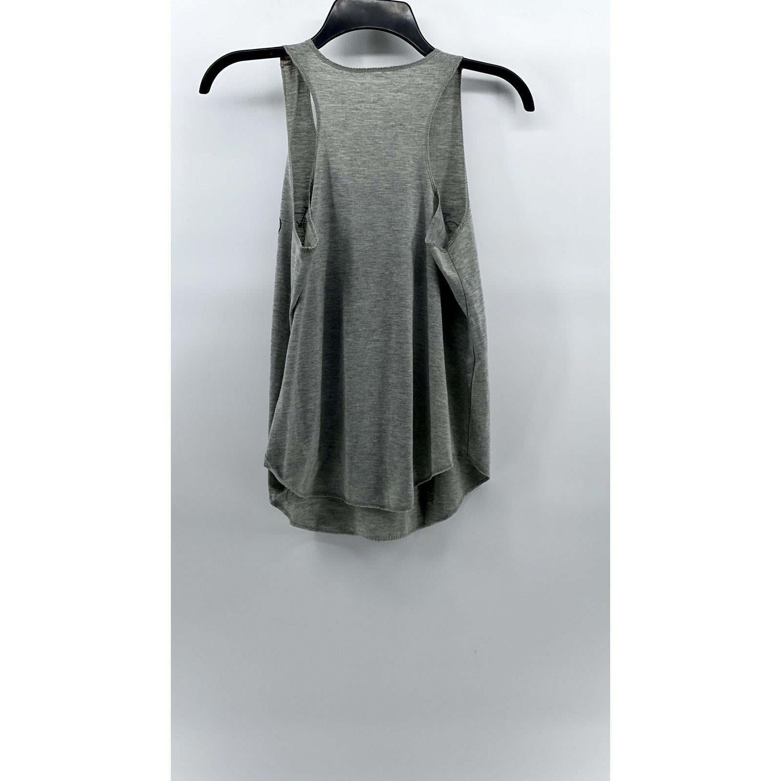 UNBRANDED Women's Light Gray Scoop-Neck Bicycle Print Loose-Fit Tank Top SZ S