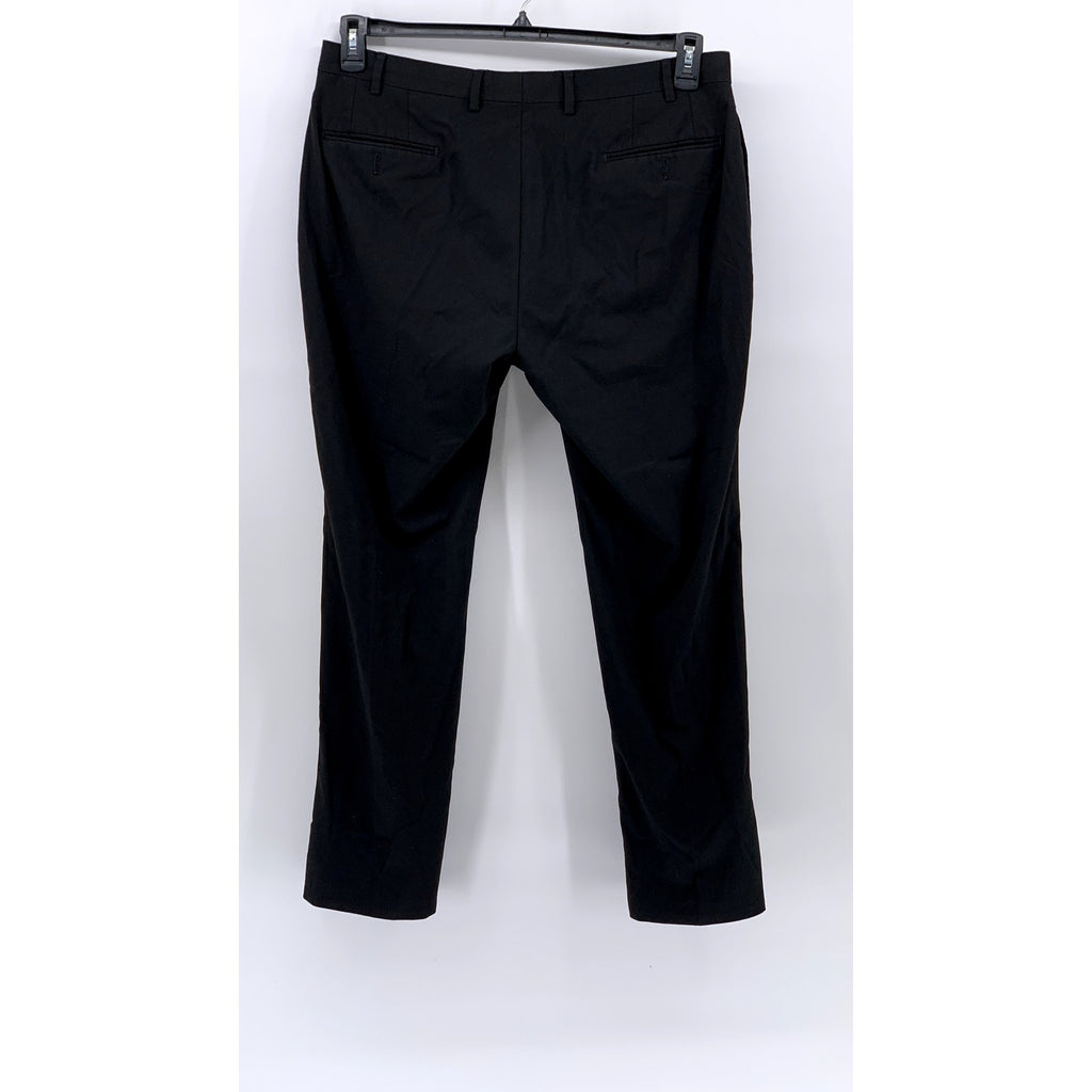 CALVIN KLEIN Men's Black Solid Slim-Leg Regular-Fit Pants SZ 36X30
