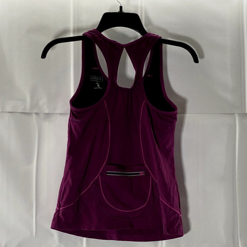 ATHLETA Women's Raspberry Energy Fitness Scoop-Neck Tank Top SZ S