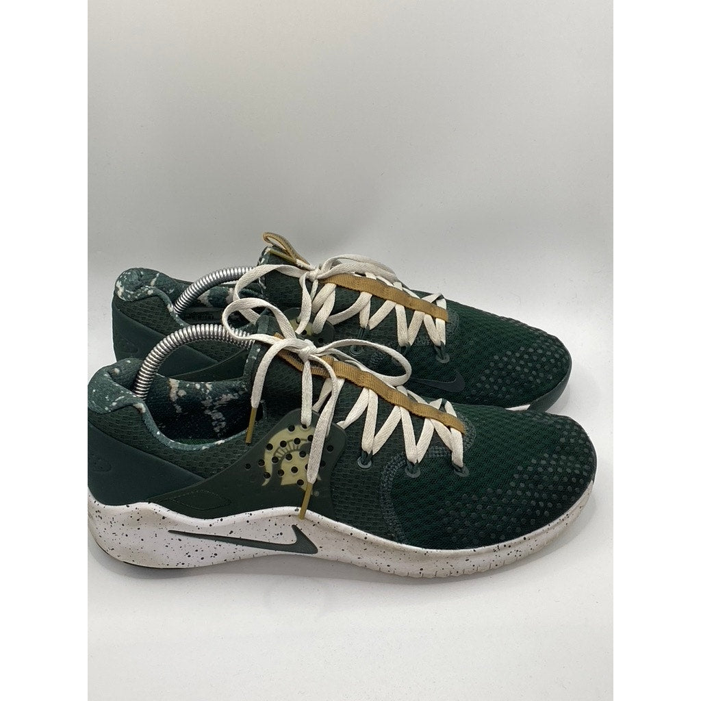 NIKE Men's Black-White-Tan Mesh Michigan State Lace-Up Sneakers SZ 10.5