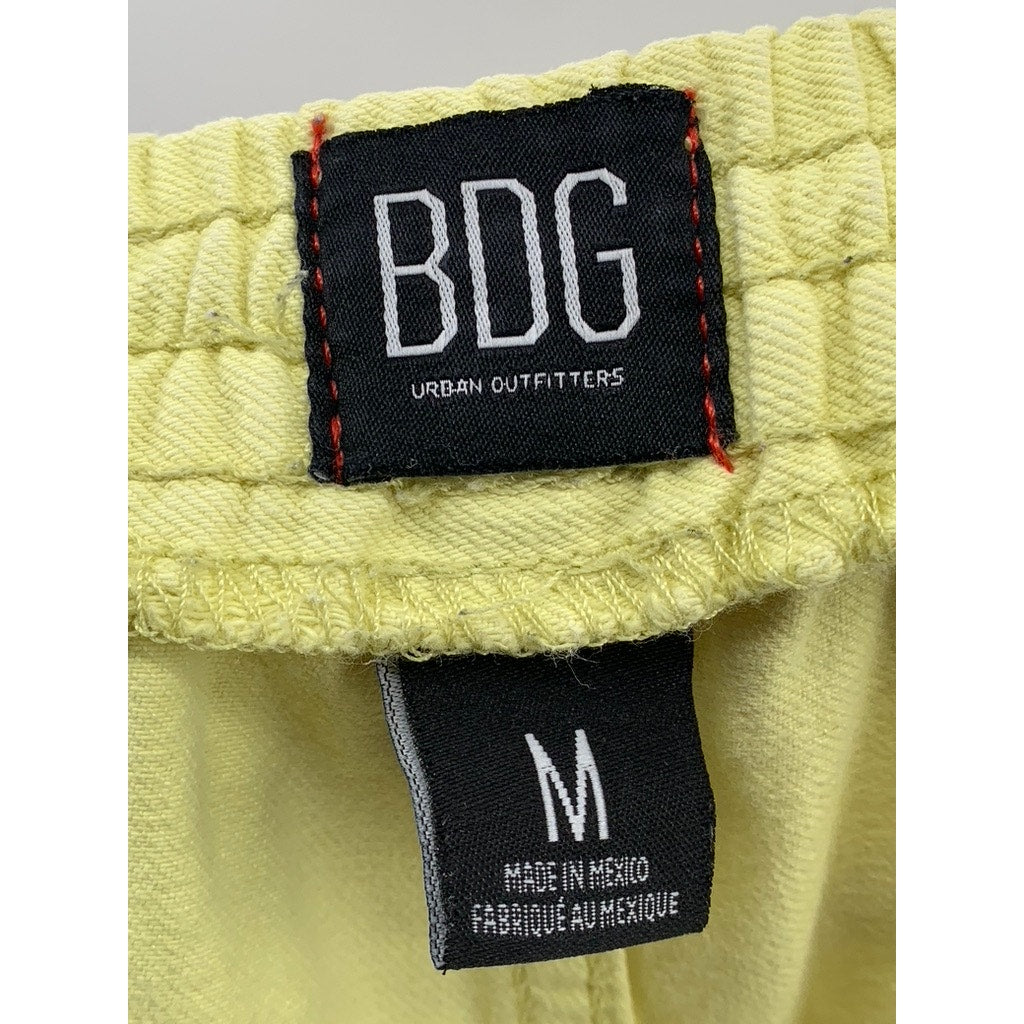 BDG Urban Outfitters Women's Yellow Denim Relaxed-Fit Drawstring Shorts SZ M